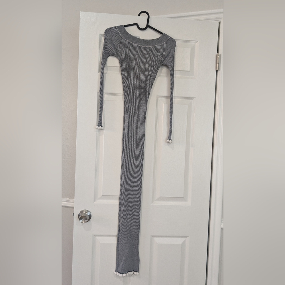 MRC Knitwear Italy Rory London Spaghetti Dress Black And White Size Small